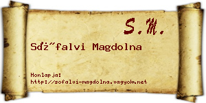 Sófalvi Magdolna névjegykártya